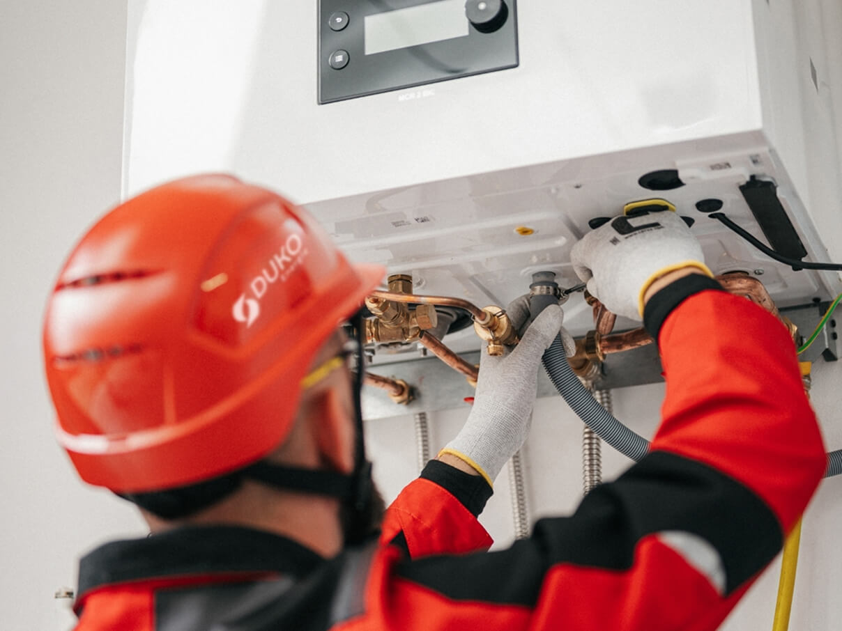 Profesionální servis plynového kondenzačního kotle u zákazníka