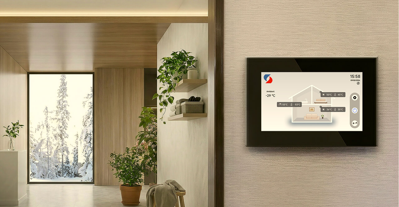 Řídící panel při požadavku instalace pouze venkovní jednotky DUKOtherm