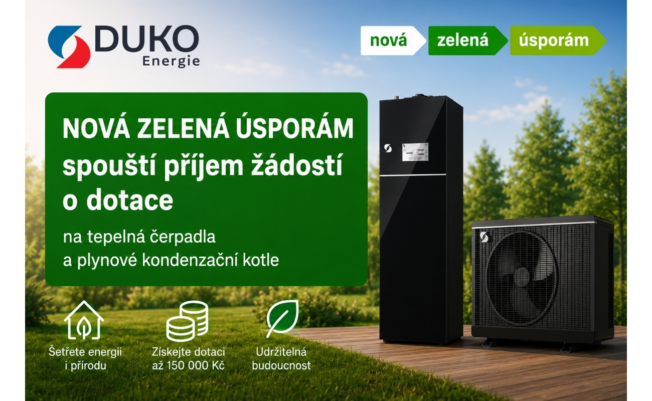 Program Nová zelená úsporám spouští příjem žádostí na tepelné zdroje